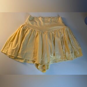 Aerie Pale Yellow Flowy Athletic Shorts